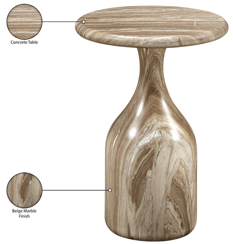 Briar Beige Concrete Indoor/Outdoor End Table, 1 Piece