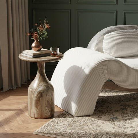 Briar Beige Concrete Indoor/Outdoor End Table, 1 Piece