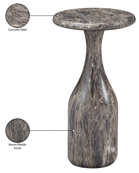 Briar Brown Concrete Indoor/Outdoor End Table, 1 Piece (Style 2)