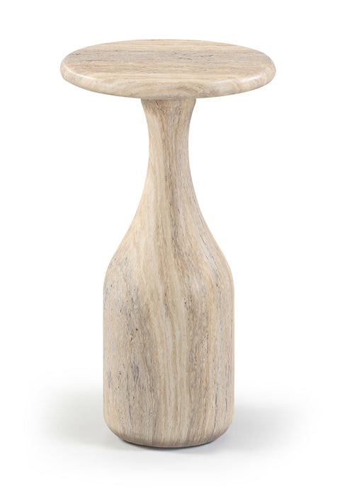Briar Travertine Concrete Indoor/Outdoor End Table, 1 Piece (Style 2)
