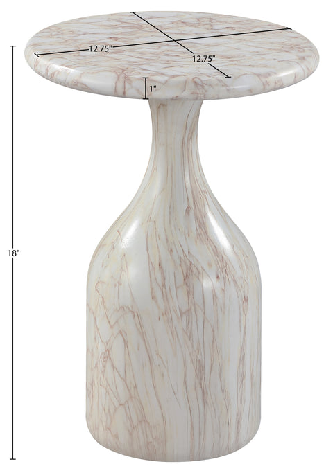 Briar White Concrete Indoor/Outdoor End Table, 1 Piece