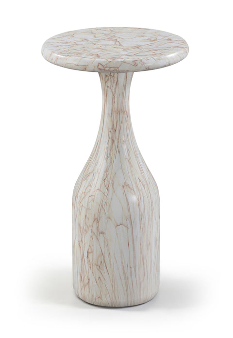 Briar White Concrete Indoor/Outdoor End Table, 1 Piece (Style 2)