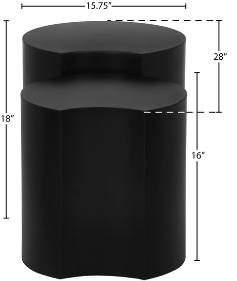 Linden Black Iron Nesting End / Side Table, 2-Piece (Style 3)