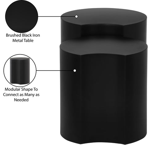 Linden Black Iron Nesting End / Side Table, 2-Piece (Style 3)