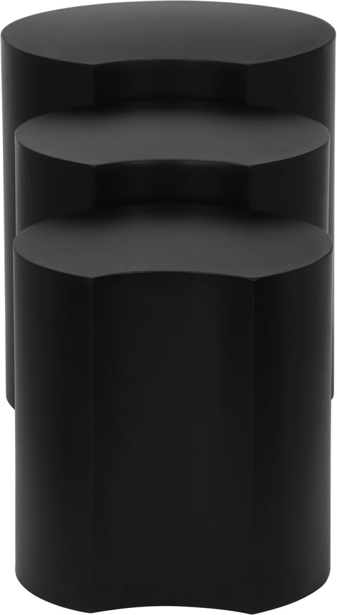 Linden Black Iron Nesting End / Side Table, 3-Piece