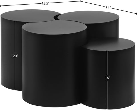 Linden Black Iron Nesting Coffee Table, 4-Piece