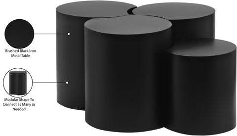 Linden Black Iron Nesting Coffee Table, 4-Piece