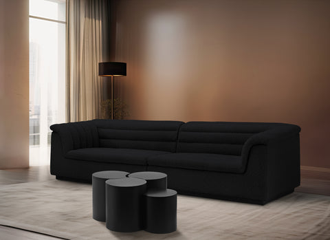 Linden Black Iron Nesting Coffee Table, 4-Piece