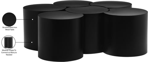 Linden Black Iron Nesting Coffee Table, 6-Piece (Style 4)