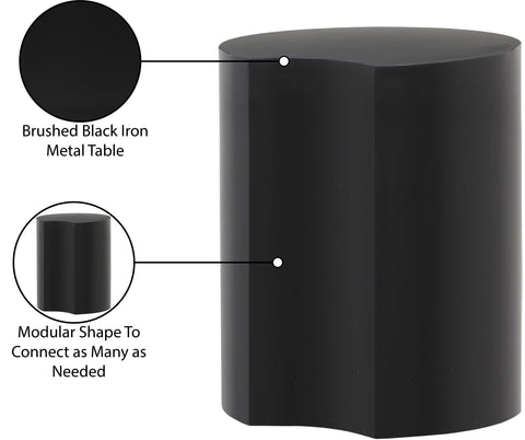 Linden Black Iron End Table, 1 Piece (Style 4)