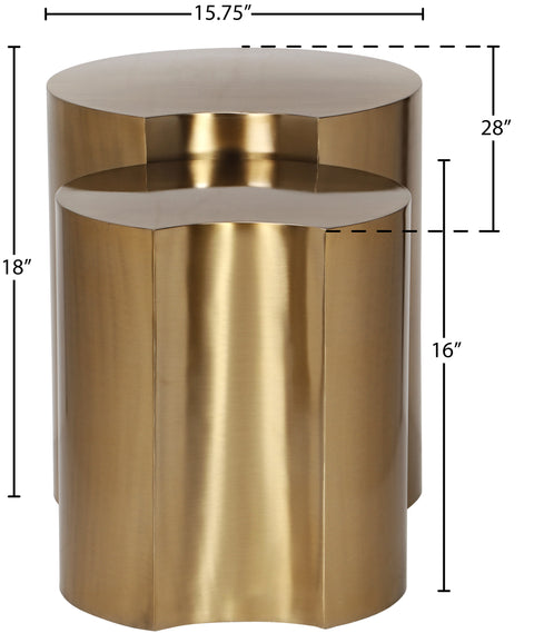Linden Gold Iron Nesting End / Side Table, 2-Piece (Style 3)