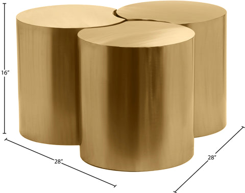 Linden Gold Iron Nesting Coffee Table, 3-Piece (Style 3)