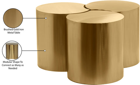 Linden Gold Iron Nesting Coffee Table, 3-Piece (Style 3)