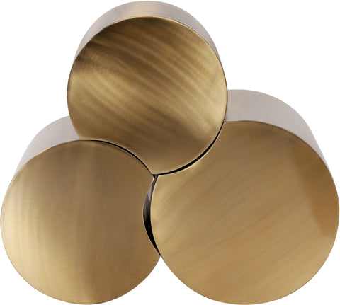 Linden Gold Iron Nesting Coffee Table, 3-Piece (Style 3)