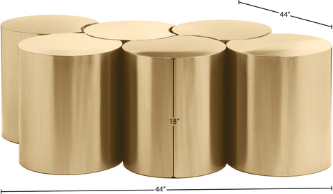 Linden Gold Iron Nesting Coffee Table, 6-Piece (Style 3)
