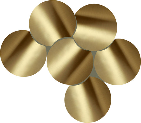Linden Gold Iron Nesting Coffee Table, 6-Piece (Style 3)