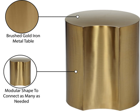 Linden Gold Iron End Table, 1 Piece