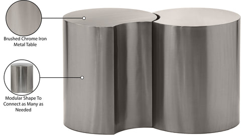 Linden Silver Iron Nesting End / Side Table, 2-Piece (Style 4)