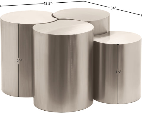 Linden Silver Iron Nesting Coffee Table, 4-Piece
