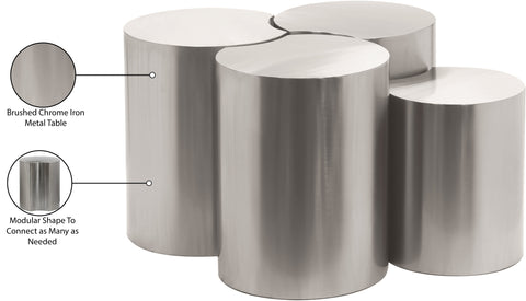 Linden Silver Iron Nesting Coffee Table, 4-Piece