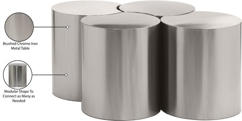 Linden Silver Iron Nesting Coffee Table, 4-Piece (Style 3)