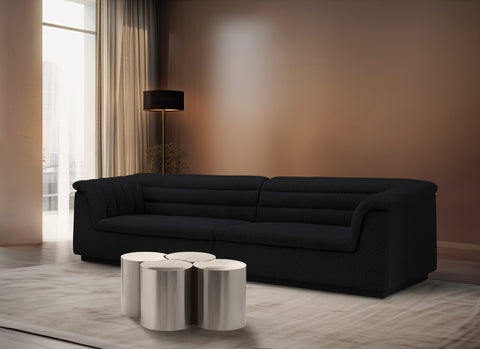 Linden Silver Iron Nesting Coffee Table, 4-Piece (Style 3)