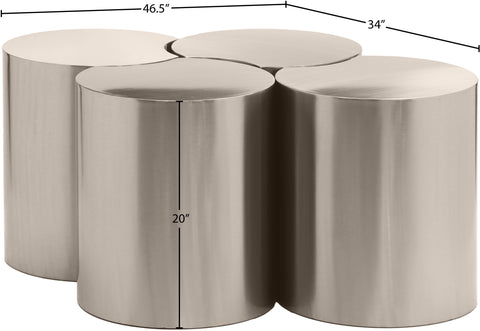 Linden Silver Iron Nesting Coffee Table, 4-Piece (Style 4)