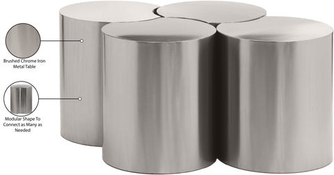Linden Silver Iron Nesting Coffee Table, 4-Piece (Style 4)