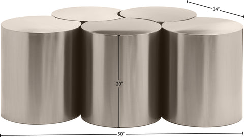 Linden Silver Iron Nesting Coffee Table, 5-Piece (Style 4)