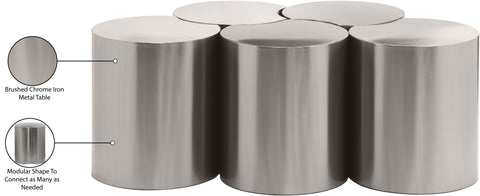 Linden Silver Iron Nesting Coffee Table, 5-Piece (Style 4)