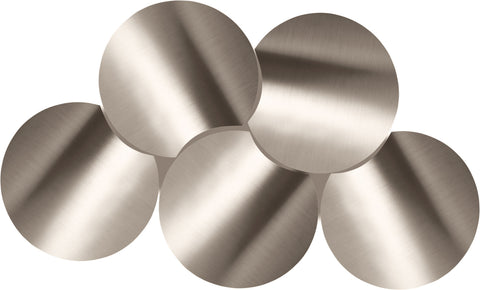 Linden Silver Iron Nesting Coffee Table, 5-Piece (Style 4)