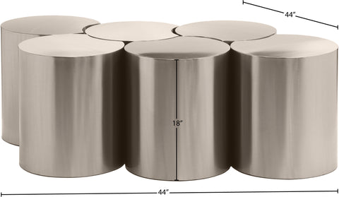 Linden Silver Iron Nesting Coffee Table, 6-Piece (Style 3)