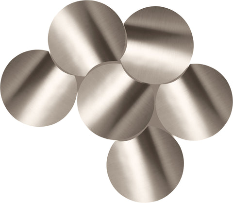Linden Silver Iron Nesting Coffee Table, 6-Piece (Style 3)