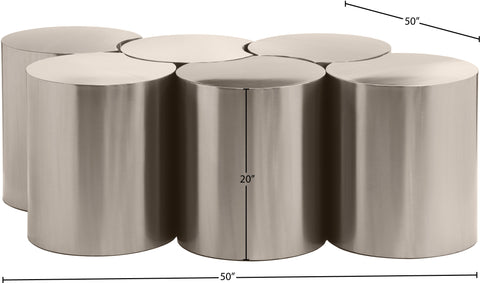 Linden Silver Iron Nesting Coffee Table, 6-Piece (Style 4)