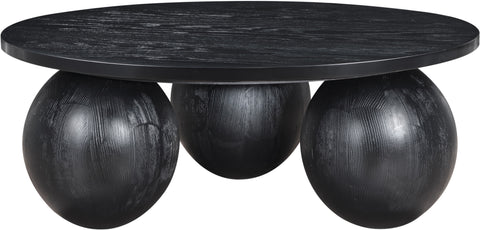 Zadie Black Oak Veneer Coffee Table, 1 Piece (Style 2)