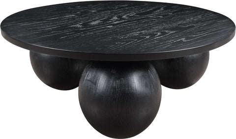 Zadie Black Oak Veneer Coffee Table, 1 Piece (Style 2)