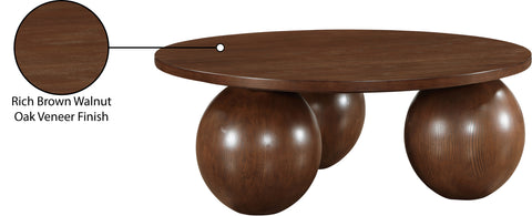 Zadie Brown Oak Veneer Coffee Table, 1 Piece