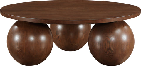 Zadie Brown Oak Veneer Coffee Table, 1 Piece