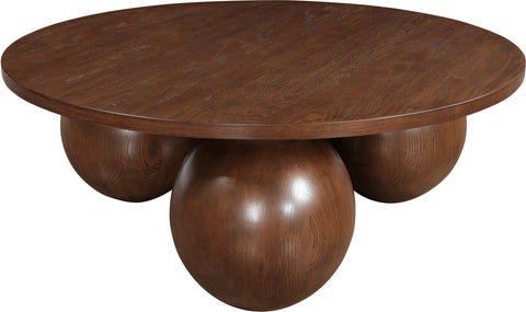 Zadie Brown Oak Veneer Coffee Table, 1 Piece
