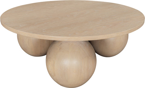 Zadie Natural Oak Veneer Coffee Table, 1 Piece (Style 2)