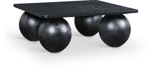 Zadie Black Oak Veneer Coffee Table, 1 Piece (Style 3)