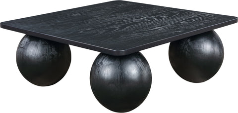 Zadie Black Oak Veneer Coffee Table, 1 Piece (Style 3)