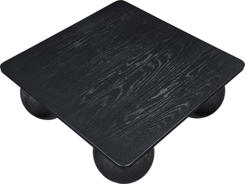 Zadie Black Oak Veneer Coffee Table, 1 Piece (Style 3)