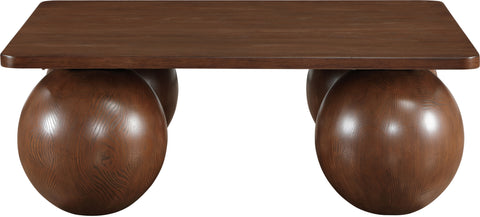 Zadie Brown Oak Veneer Coffee Table, 1 Piece (Style 2)