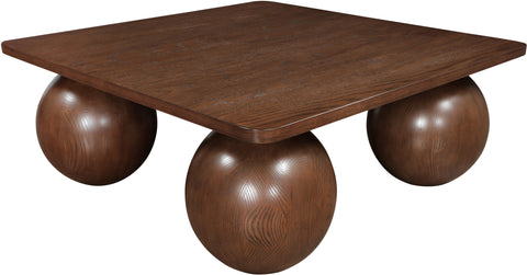 Zadie Brown Oak Veneer Coffee Table, 1 Piece (Style 2)
