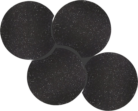 Linden Black Iron Nesting Coffee Table, 4-Piece (Style 5)