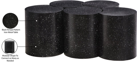 Linden Black Iron Nesting Coffee Table, 5-Piece (Style 8)