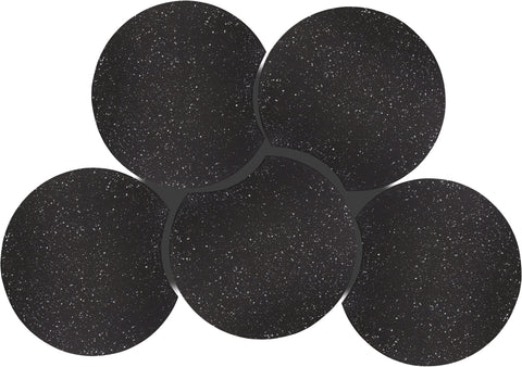 Linden Black Iron Nesting Coffee Table, 5-Piece (Style 8)