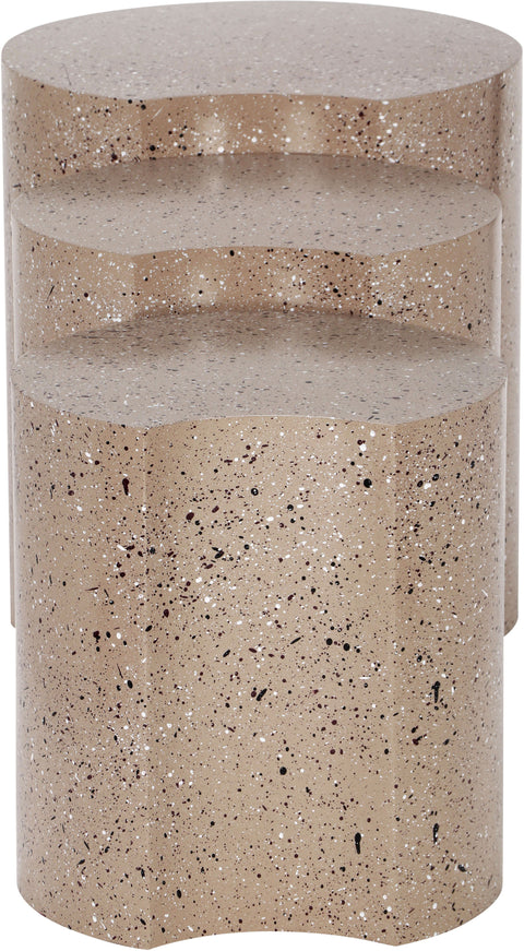 Linden Taupe Iron Nesting End / Side Table, 3-Piece