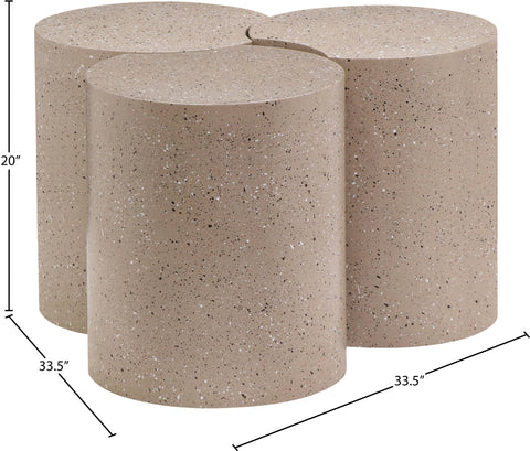 Linden Taupe Iron Nesting Coffee Table, 3-Piece